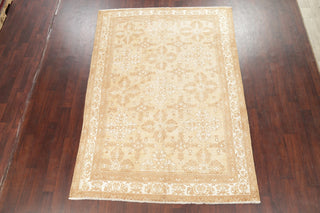 Consigned, Vintage-Style Faded Traditional Area Rug Handmade Persian, Brown, 6x9