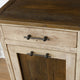 Reclaimed Oak Tilt-out Garbage Bin With Drawer, White With Van Dyke Brown and Smoked Hickory