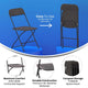Hercules Big & Tall Commercial Folding Chair/Extra Wide 650LB. Capacity 4-Pack,