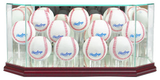 Octagon 11 Baseball Display Case, Cherry