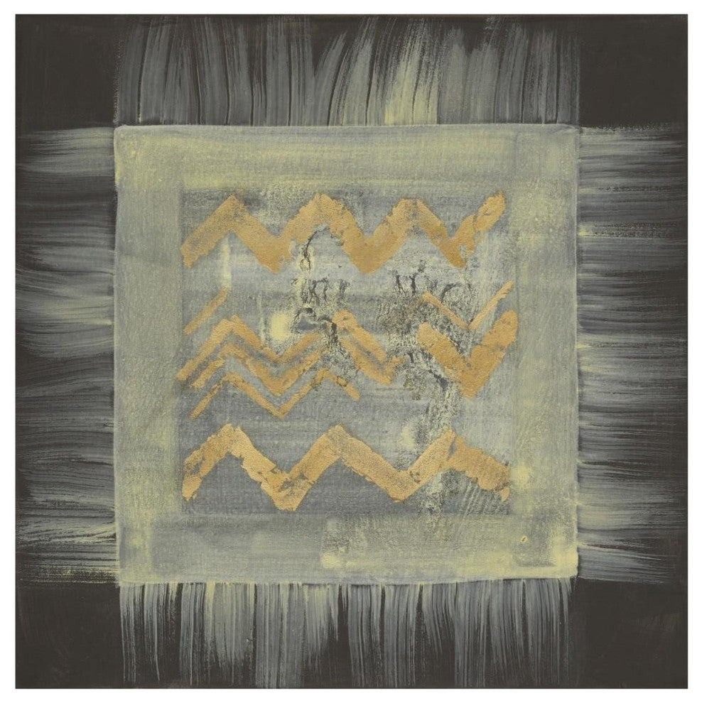"Gold Tapestry VI" Digital Paper Print by Albena Hristova, 32"x32"