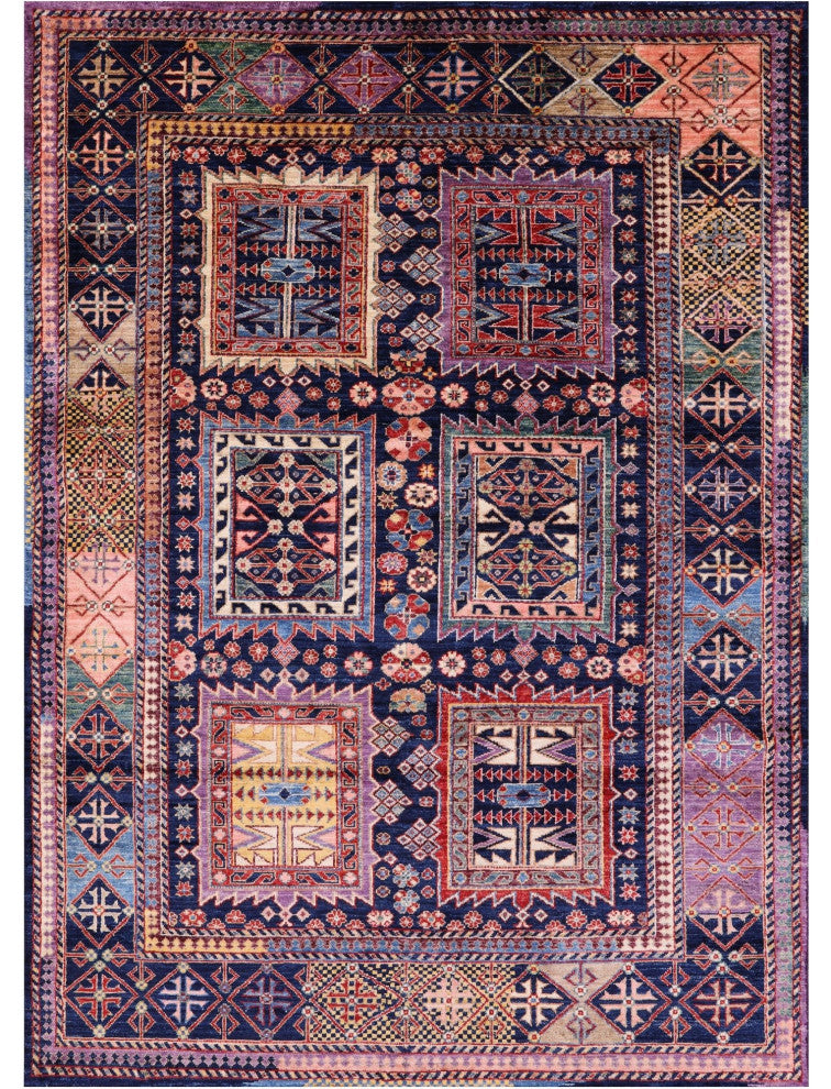 4' 10" X 6' 11" Handmade Tribal Fine Serapi Wool Rug - Q12656