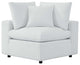 Lounge Sofa Corner Chair, Sunbrella, White, Modern, Outdoor Patio Hospitality