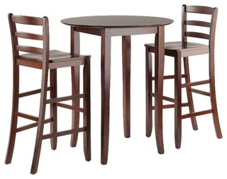 Fiona 3-Piece High Round Table With Ladder Back Stool