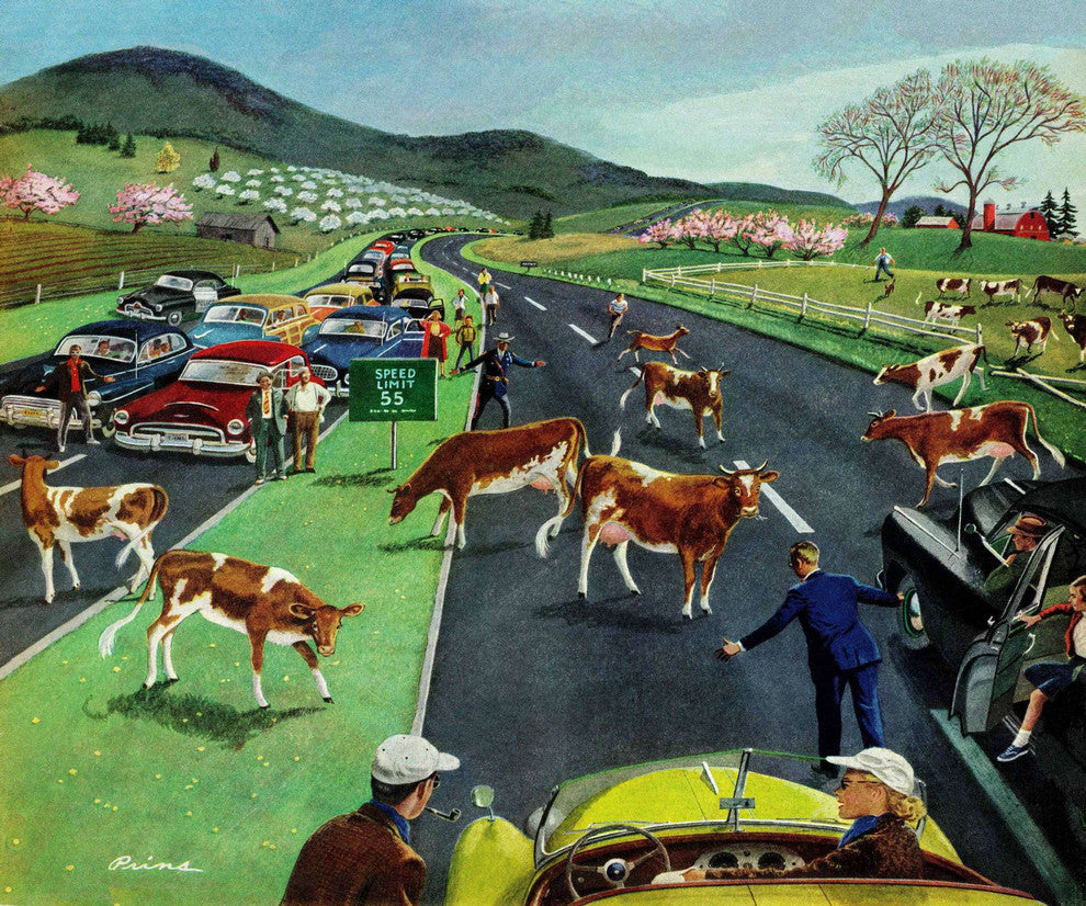 "Slow Mooving Traffic" Print on Canvas by Ben Kimberly Prins