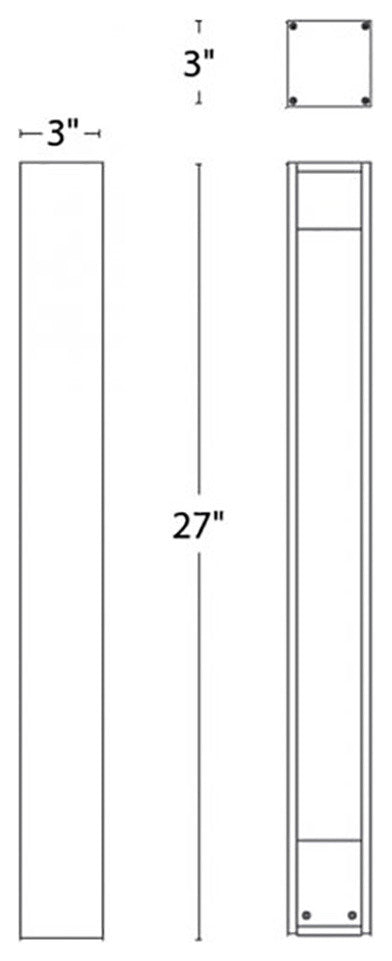Gate LED 12V Bollard 2700K, Bronze