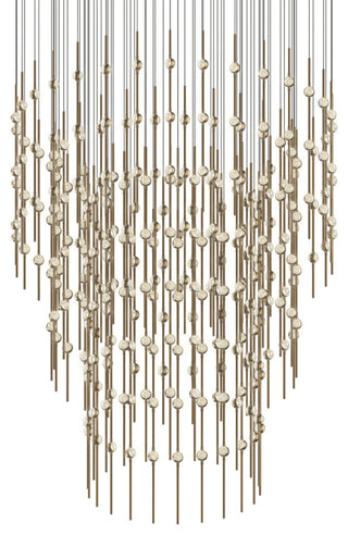 Sonneman 2174.C Constellation Centaurus Pyramid 3 Light 48"W LED - Satin Brass