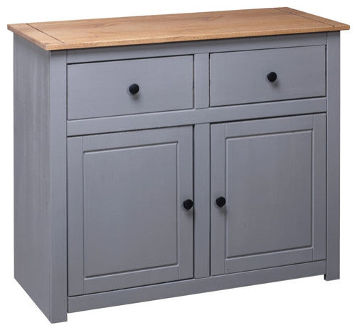 vidaXL Sideboard 2-Drawer Cupboard Sideboard Buffet Cabinet Solid Pinewood