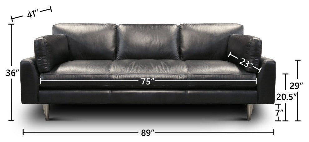 Skyline 100% Top Grain Leather Americana Sofa