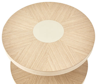 Laguna Ridge Round Chair Side Table, Washed Oak