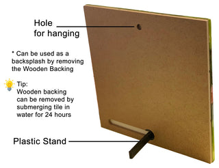 4x4" Snowman Holding a Present Ceramic Art Tile Drink Holder Coaster