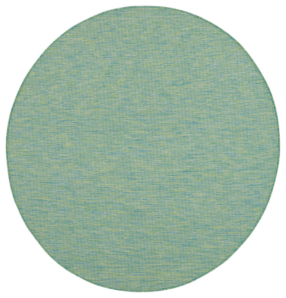 Nourison Positano Contemporary Area Rug, Blue/Green, 6'xround