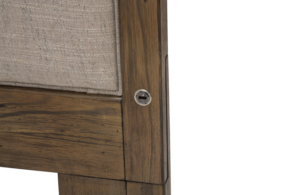 Del Mar Sound Panel Bed With Fabric Insert, Boardwalk, Eastern King