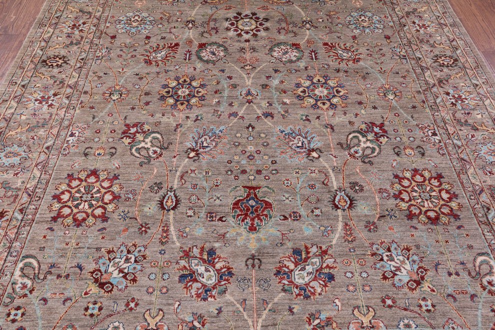 Persian Tabriz Handmade Wool Rug 8' 2" X 11' 6" Q10112