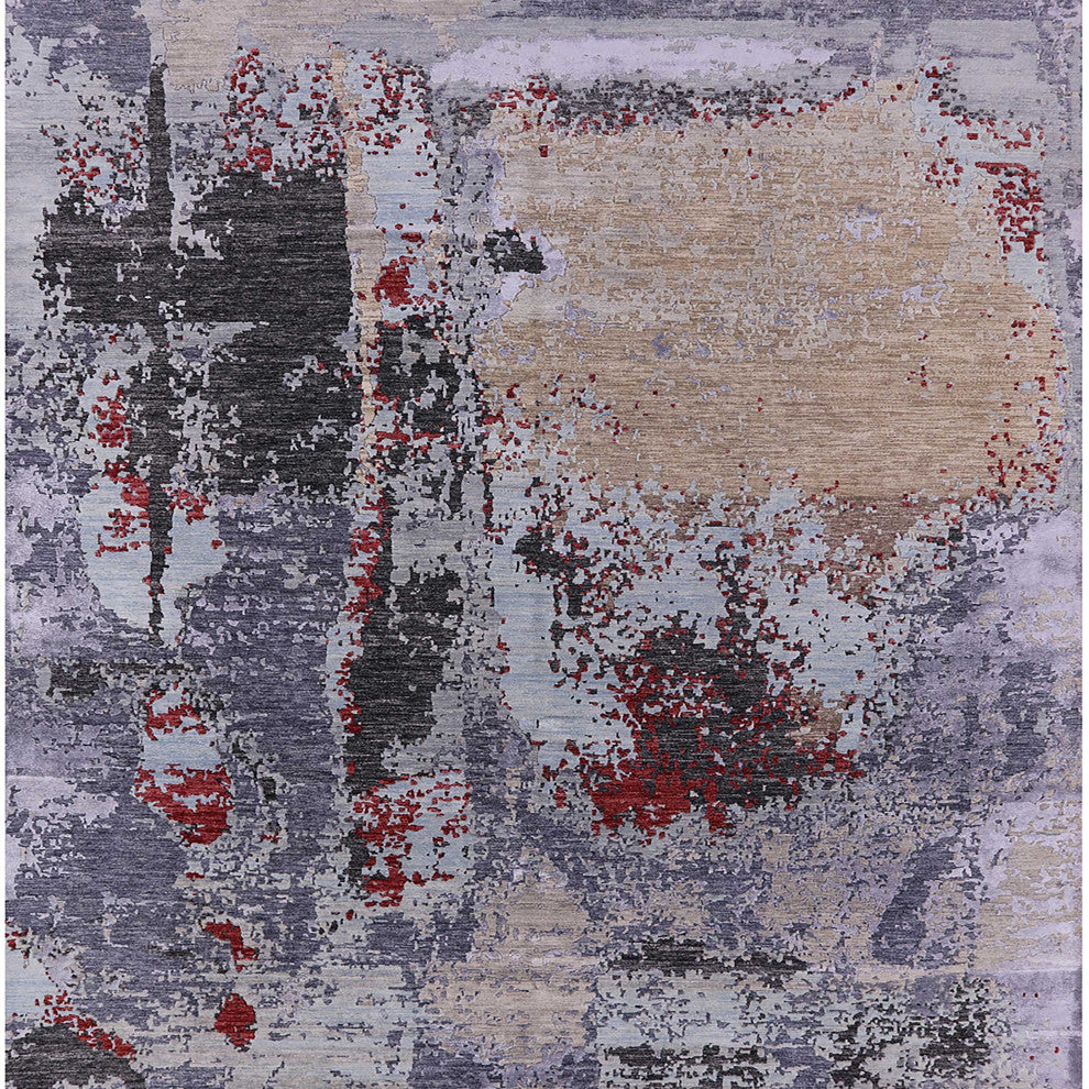 Ahgly Company Indoor Square Mid-Century Modern Area Rugs, 7' Square