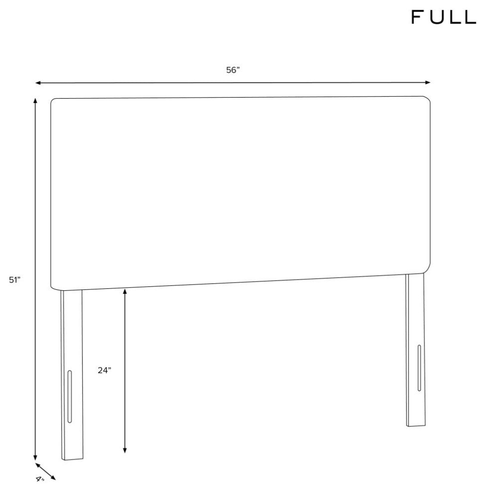 Full Headboard, Cow Natural
