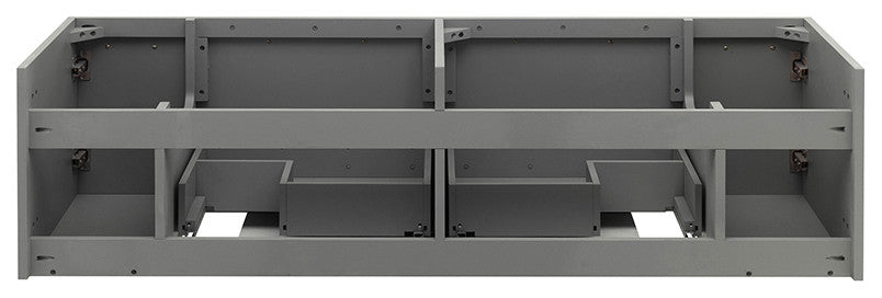 Lucera Wall Mount Double Undermount Sink Bathroom Cabinet, Gray, 60"