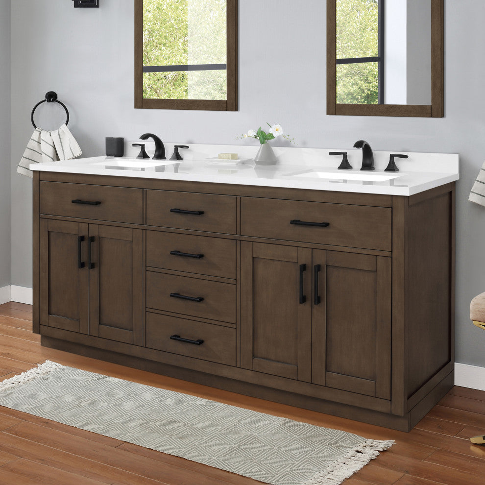 OVE Decors Bailey Vanity, Almond Latte, 72 Inches