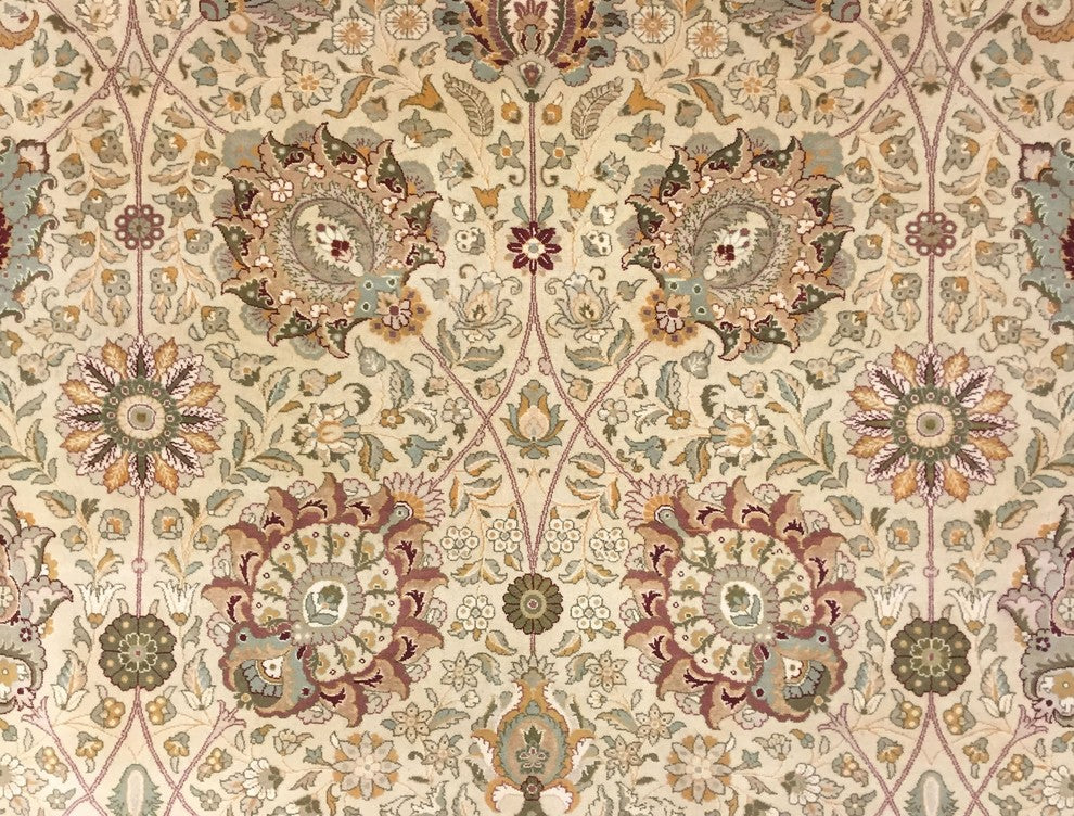 Pak-Persian Shelley Gold Hand-Knotted Rug, 9'1x11'11