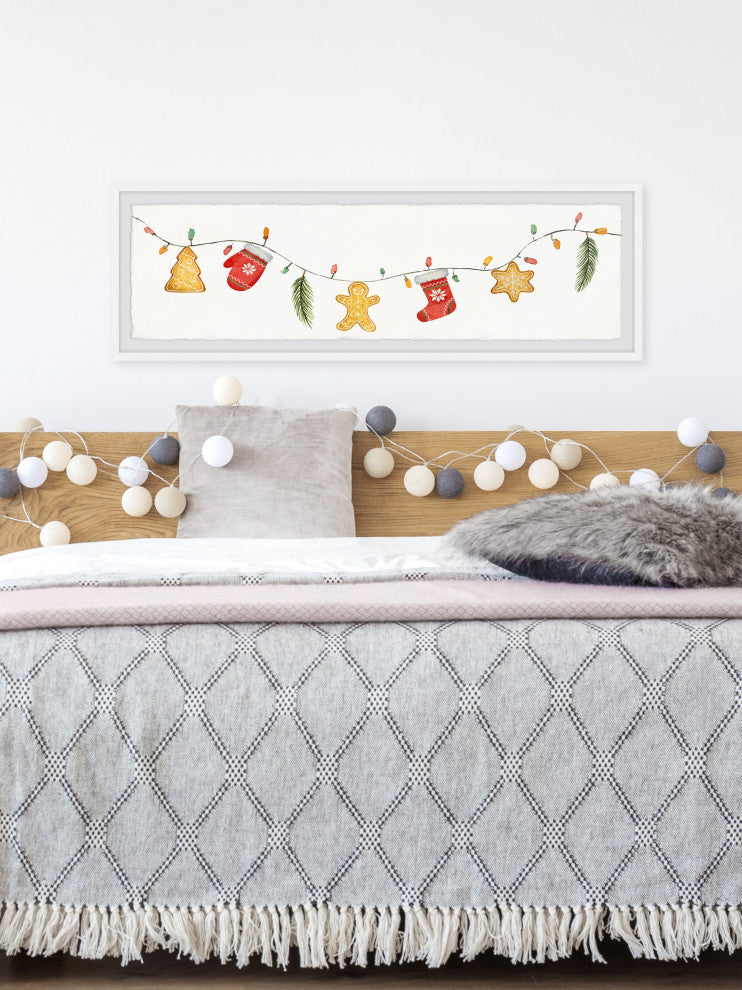 "Crafty Christmas Decor" Framed Painting Print, 45x15