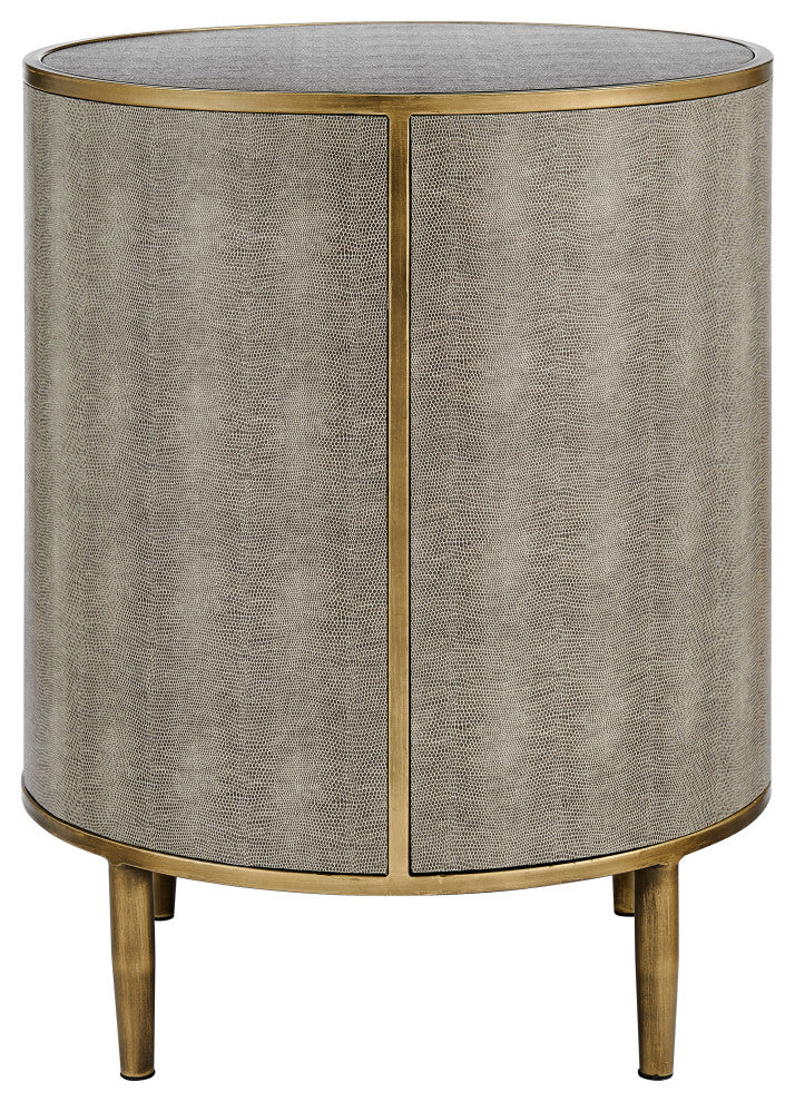 Loretta Faux Shagreen Side/ End Table
