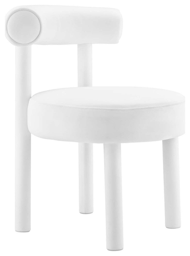 Toulouse Performance Velvet Dining Chair, Set of 2, White