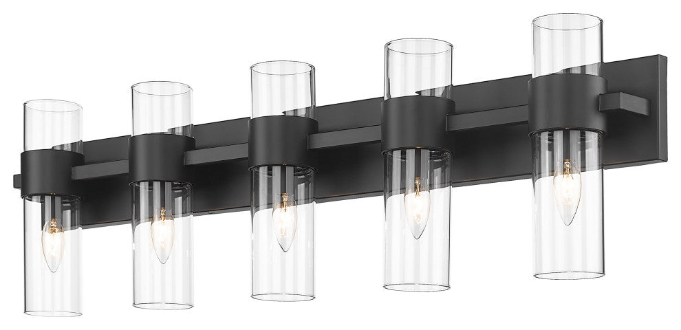 Zlite 343-5V-MB 5-Light Vanity, Clear