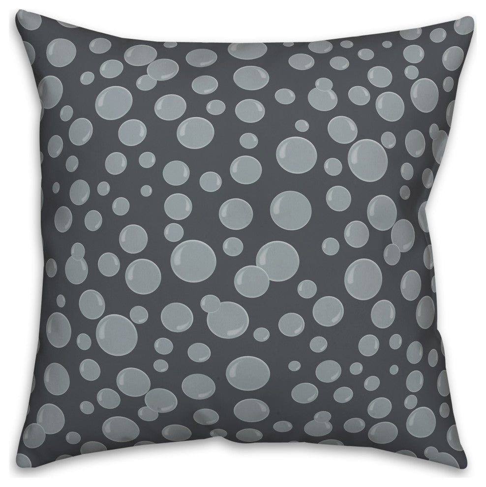 Bubbles All Over Navy 18 x 18 Spun Poly Pillow