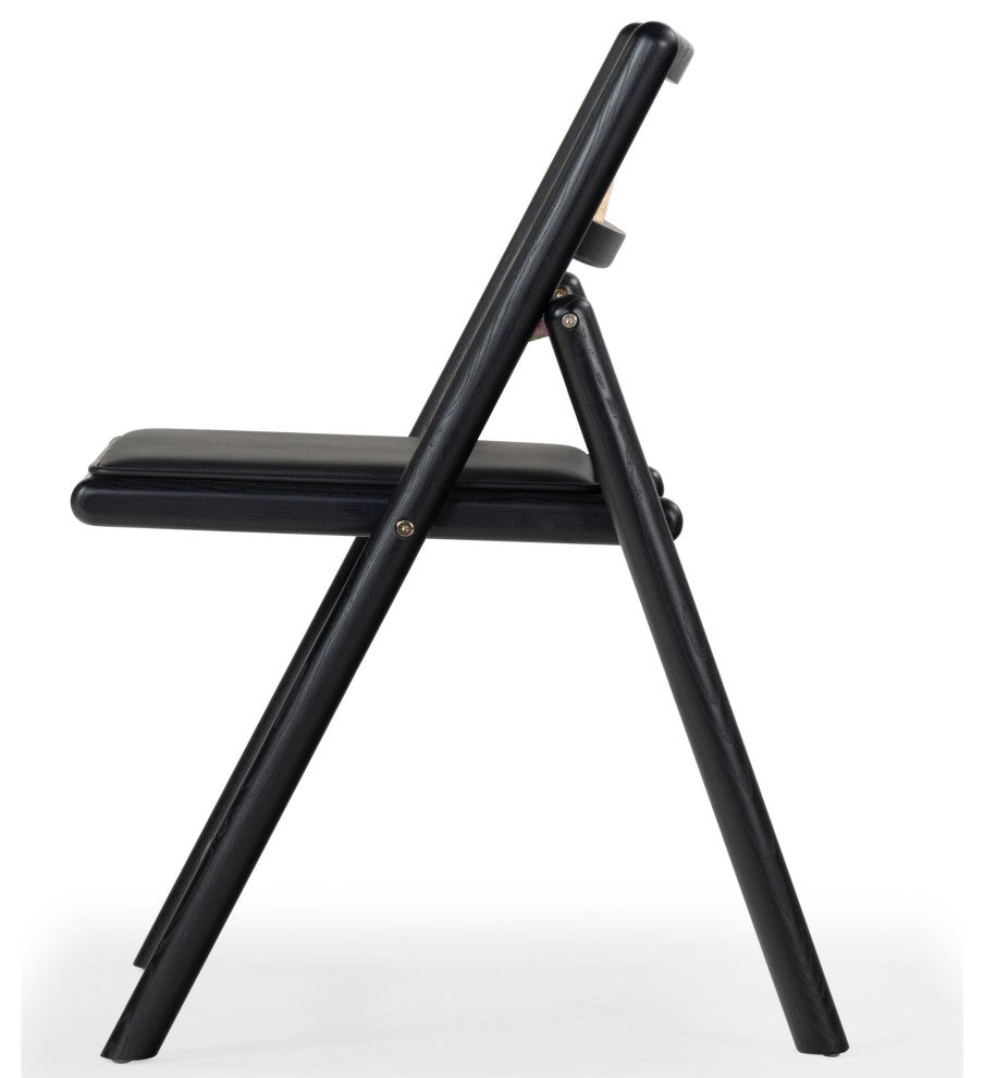 Safavieh Couture Shaylie Folding Dining Chair, Black