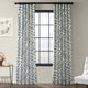 Ellis Printed Cotton Twill Curtain Single Panel, Ellis Blue, 50"x84"