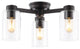 Orville 17" 3-Light Farmhouse Iron LED Semi Flush Mount, Oil Rubbed Bronze/Clear