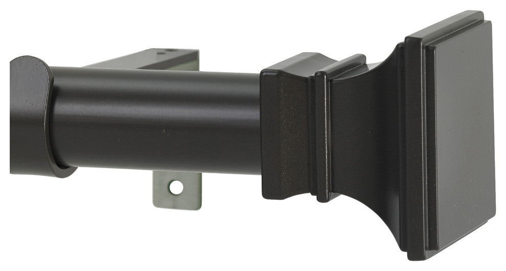 Versailles Non-Telescoping Curtain Rod, Oil Rubbed Bronze, 120''