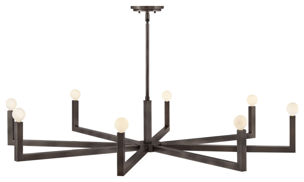 Hinkley Lighting 45049 Ezra 50"W 8 Light Chandelier - Black Oxide