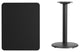24"x30" Rectangular Black Laminate Table Top With 18" Round Base