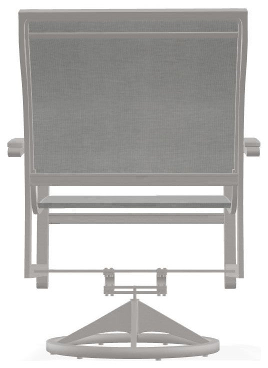 Bazza Sling Outdoor Swivel Rocker, Alloy/Warm Gray