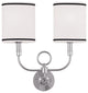 LIVEX LIGHTING 9122-91 2 Light Brushed Nickel Wall Sconce