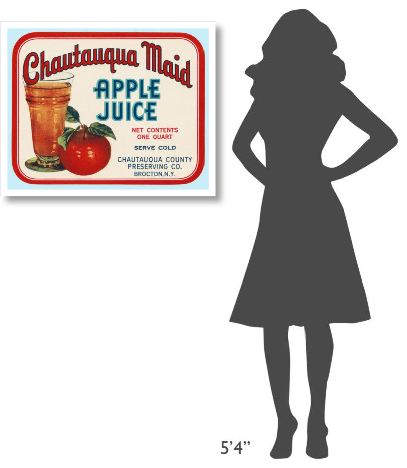 "Chautauqua Maid Apple Juice" Digital Paper Print by Retrolabel, 32"x26"
