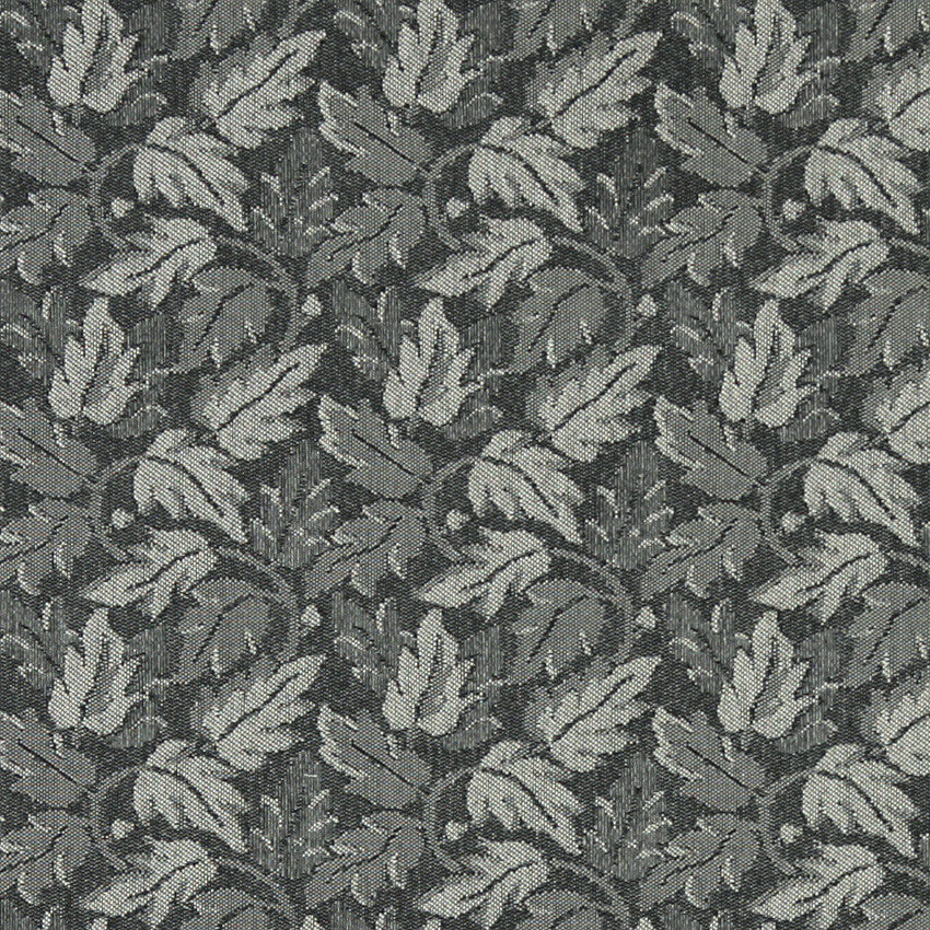 Black Leaf Floral Heavy Duty Crypton Fabric By The Yard