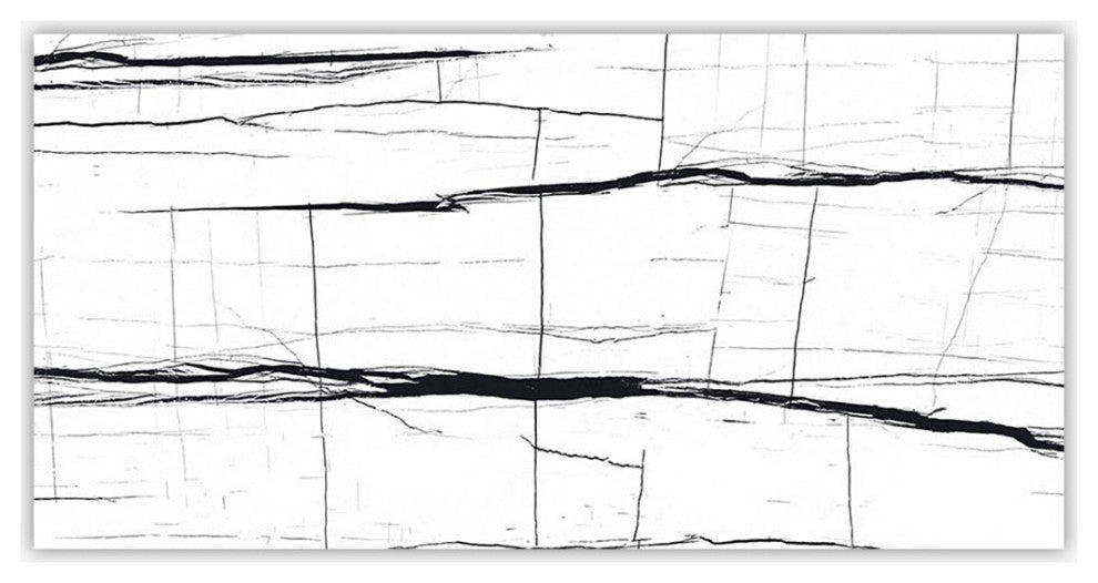 Sahara Noir White Polished 24x48 Porcelain Tile