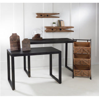 31.5" High Modern Black Metal Table