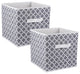Nonwoven Polyester Cube Lattice Gray Square 13"x13"x13", Set Of 2