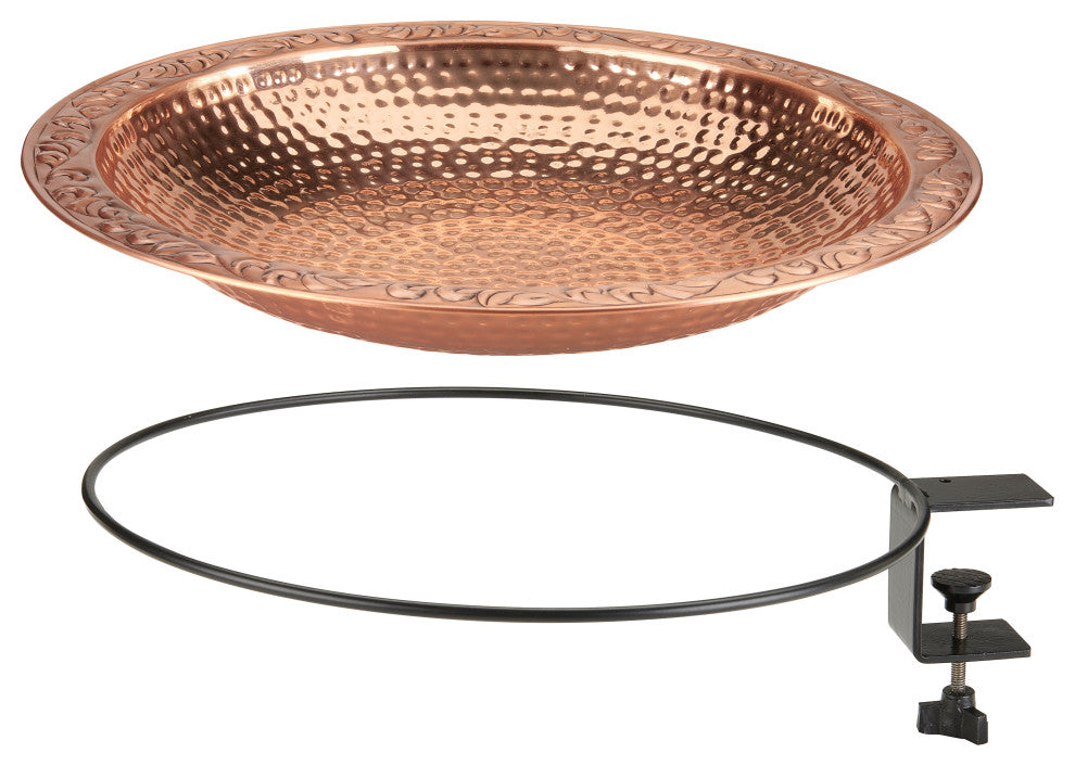 Pure Copper 18" Deck Mount Bird Bath By Good Directions