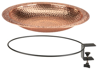 Pure Copper 18" Deck Mount Bird Bath By Good Directions