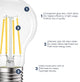 Luxrite Vintage A19 LED Light Bulb 1600LM 4000K Dimmable 12W Damp 2PK
