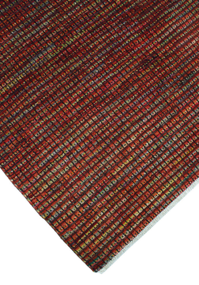 High-Low Chobi Stewart Blue Rug, 5'7x8'5