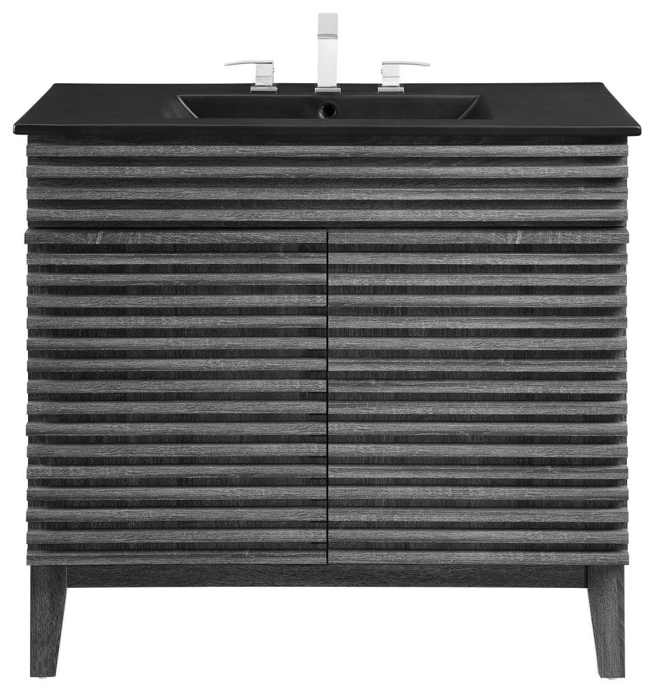 Render 36" Bathroom Vanity, Charcoal Black