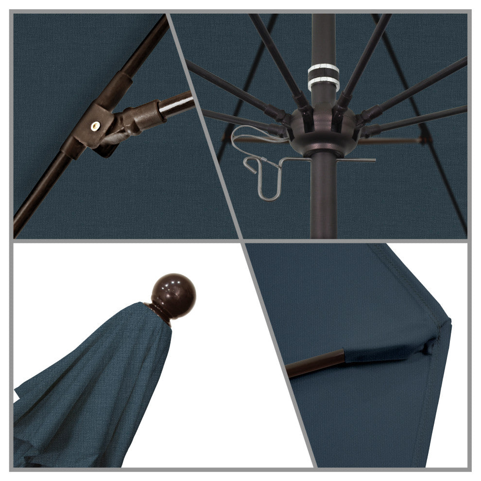 11' Fiberglass Umbrella Bronze, Pacifica, Sapphire, 11'