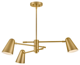Lark Birdie 30" Convertible Mobile Chandelier, Lacquered Brass