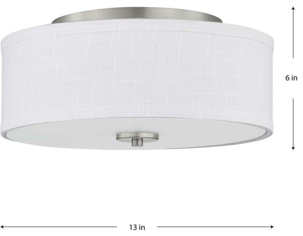 Inspire LED Collection 1-Light LED Flush Mount, Brushed Nickel