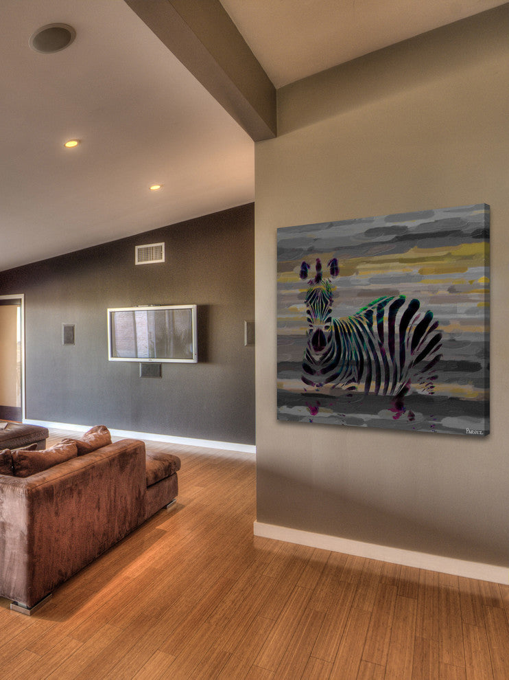 "Stripes" Print on Canvas, 32"x32"